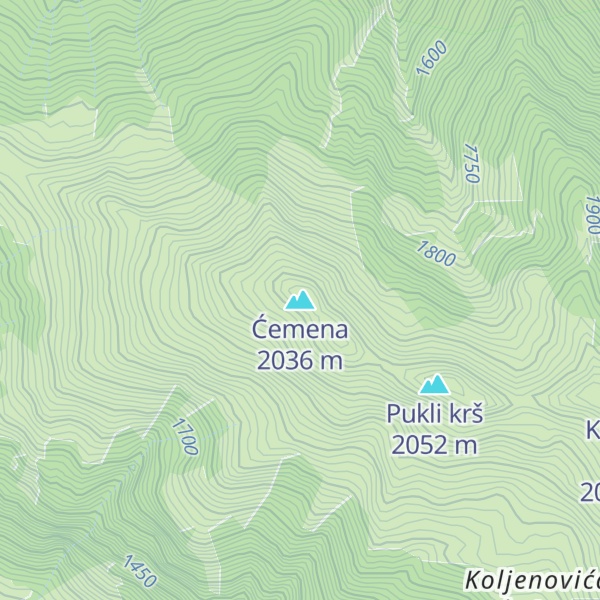 Map of Ćemena