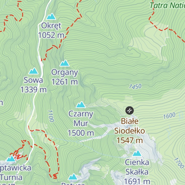 Map of Dziurawa Ściana