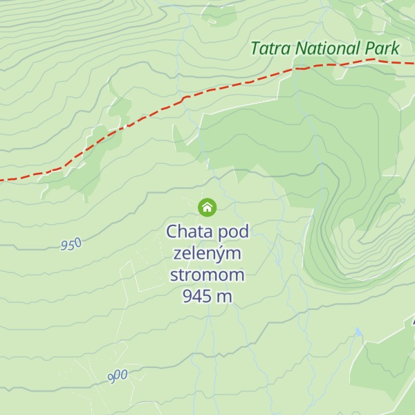 Map of Chata pod zeleným stromom