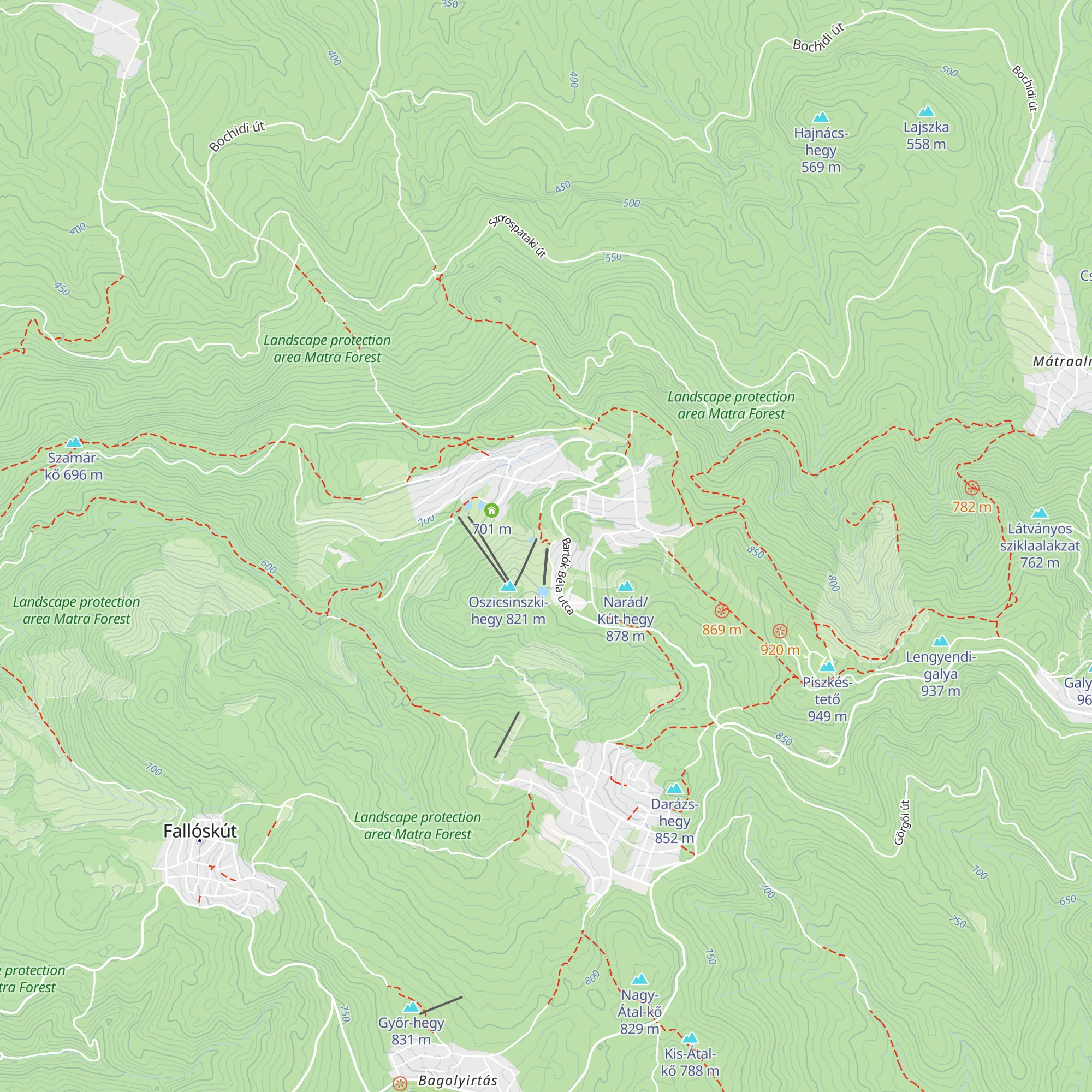Hóhatár Hütte map