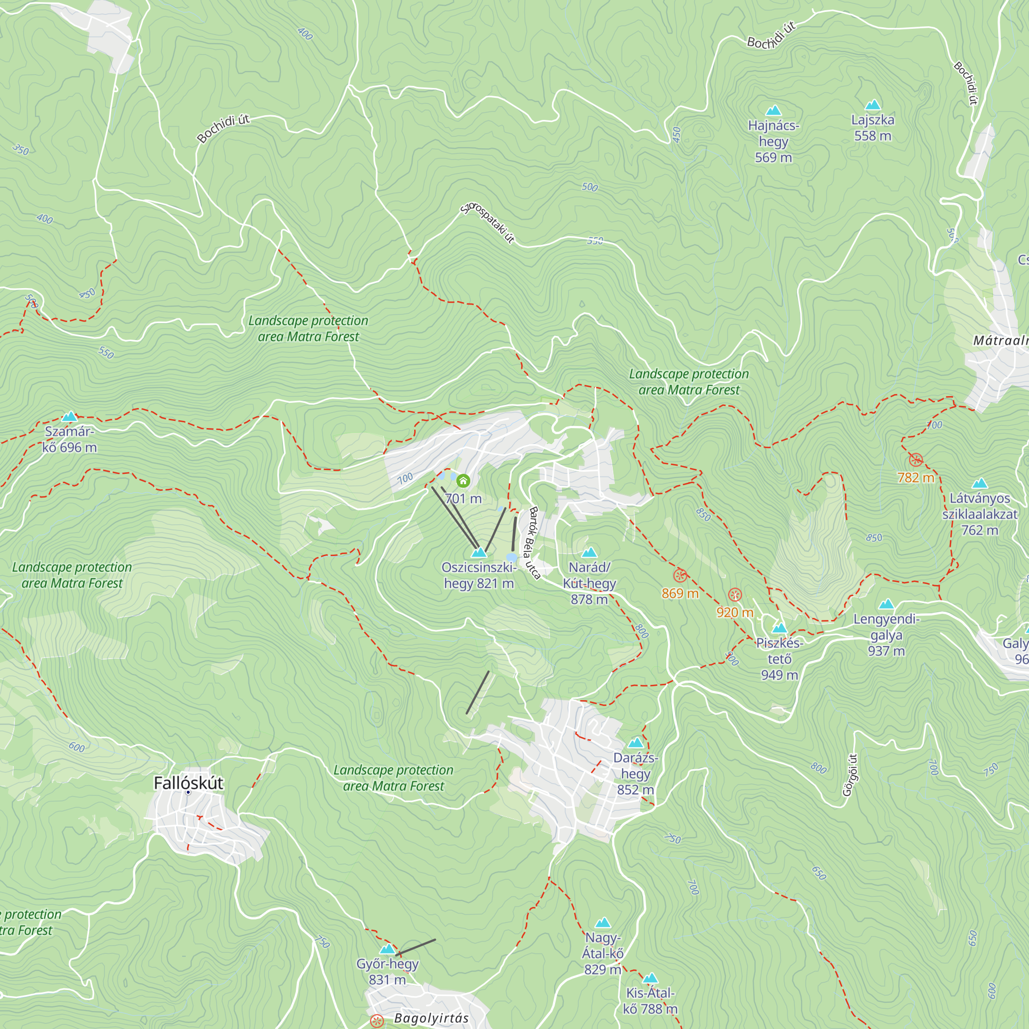 Hóhatár Hütte map