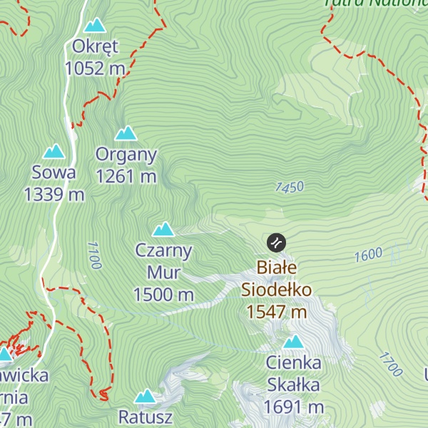 Map of Czarny Zwornik