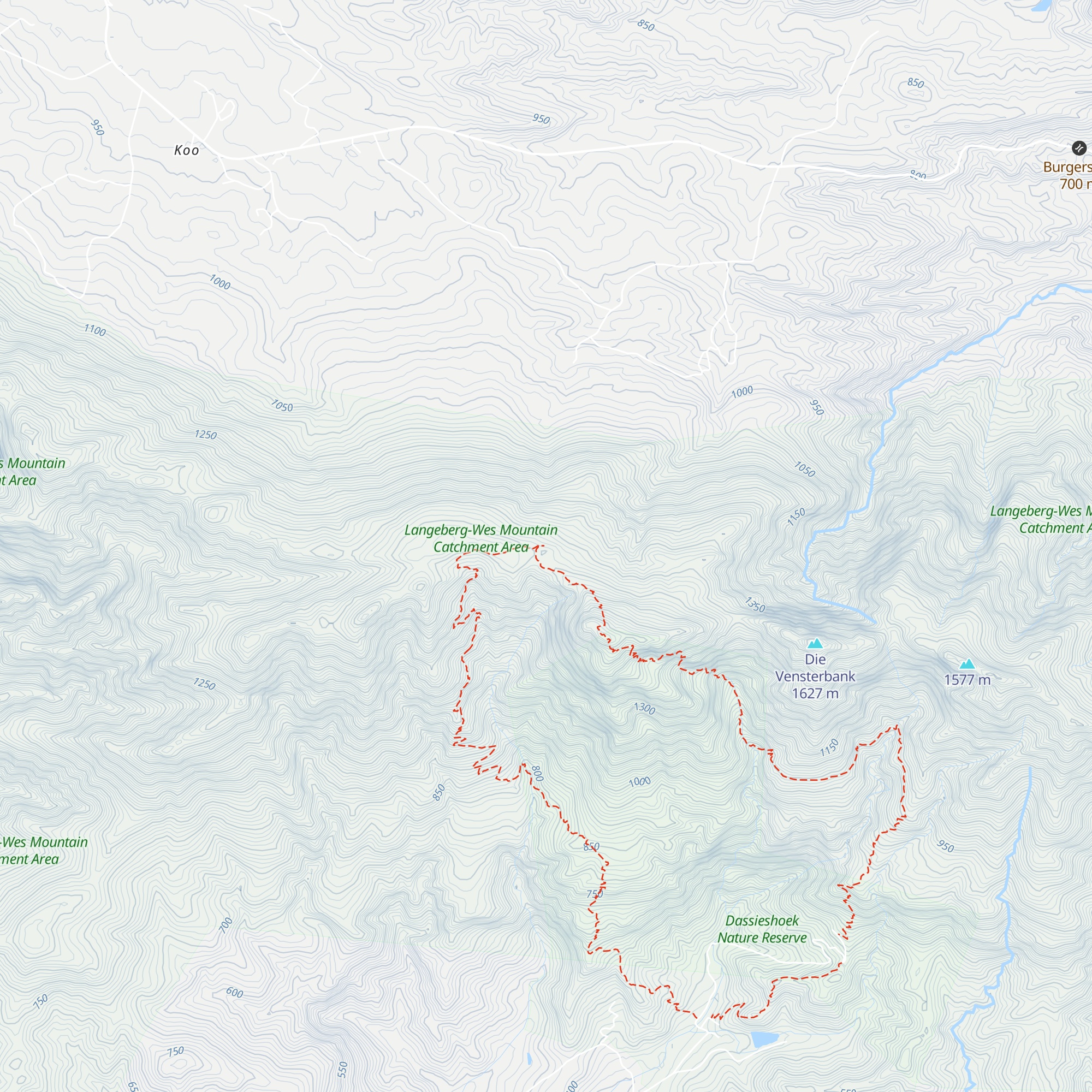 Arangieskop hut map