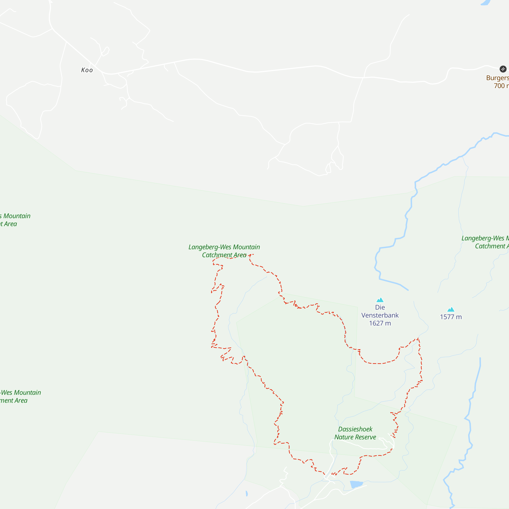Arangieskop hut map