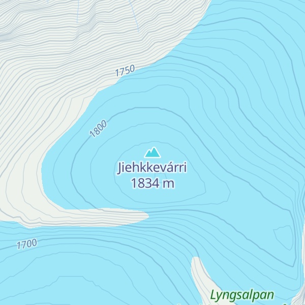 Map of Jiehkkevárri