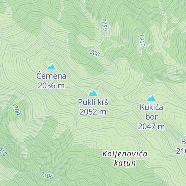 Map of Pukli krš