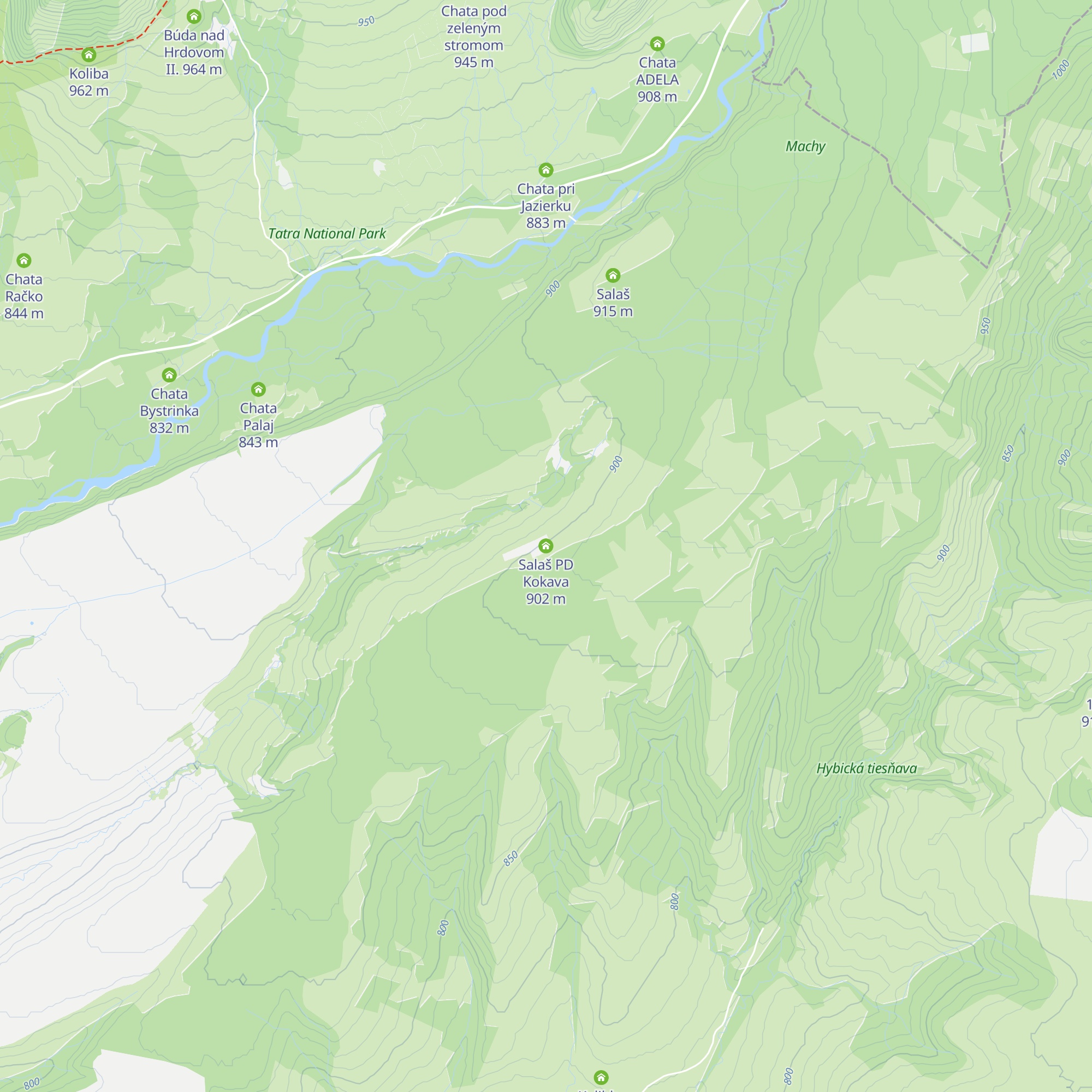 Salaš PD Kokava map