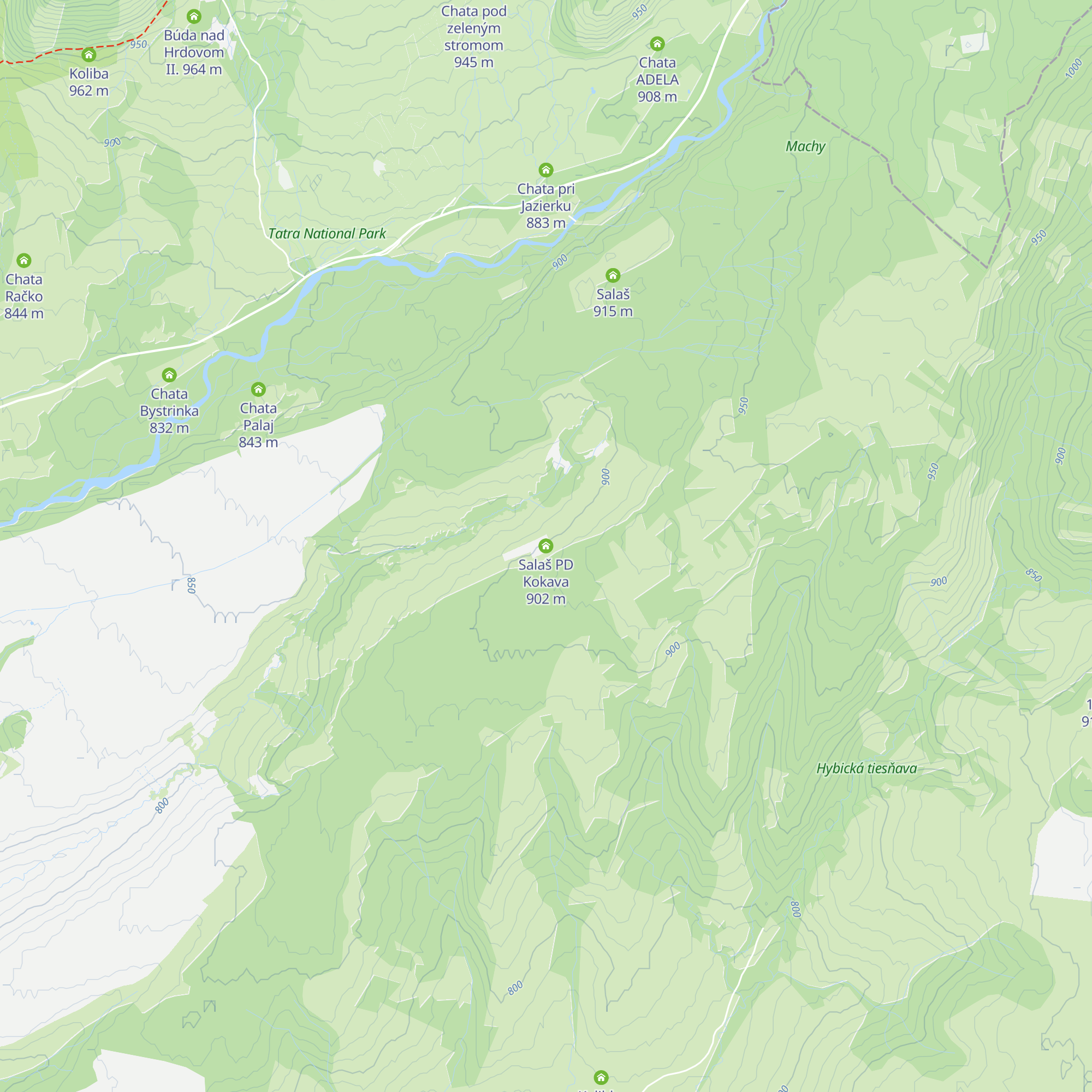 Salaš PD Kokava map