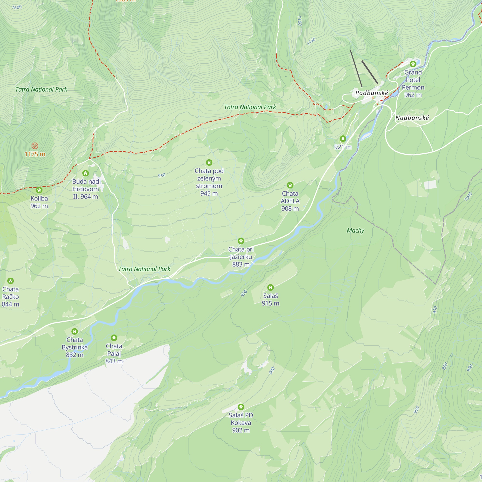 Chata pri Jazierku map