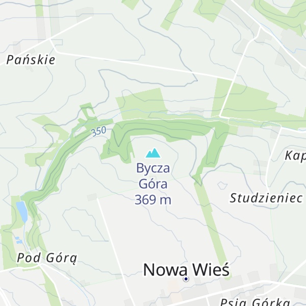 Map of Bycza Góra