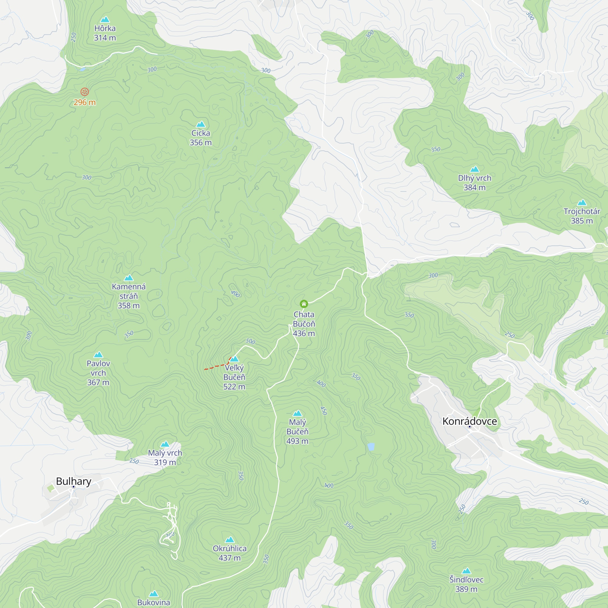 Chata Bučoň map