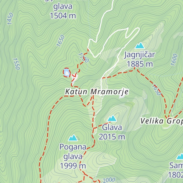 Map of Planinarska koliba