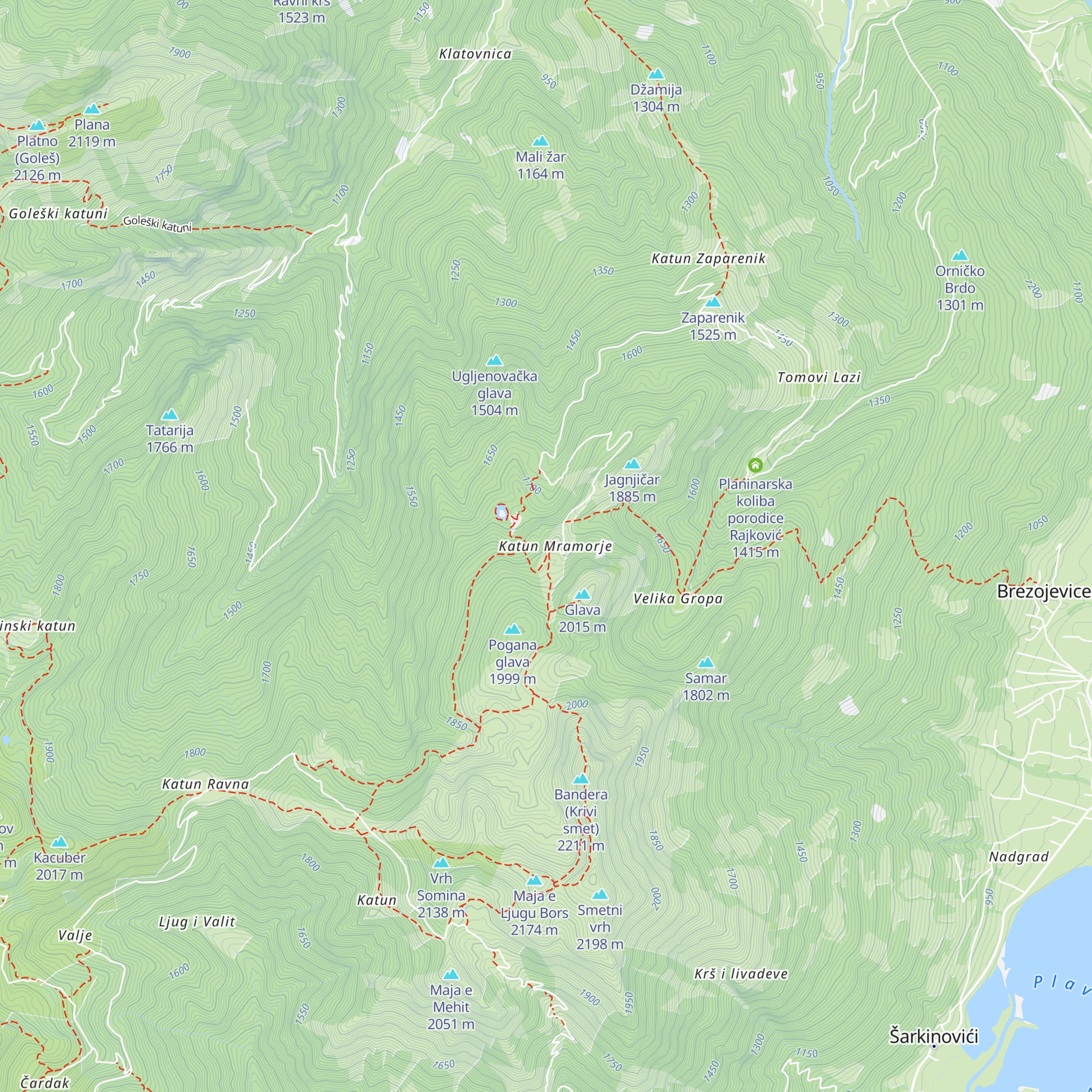 Planinarska koliba map