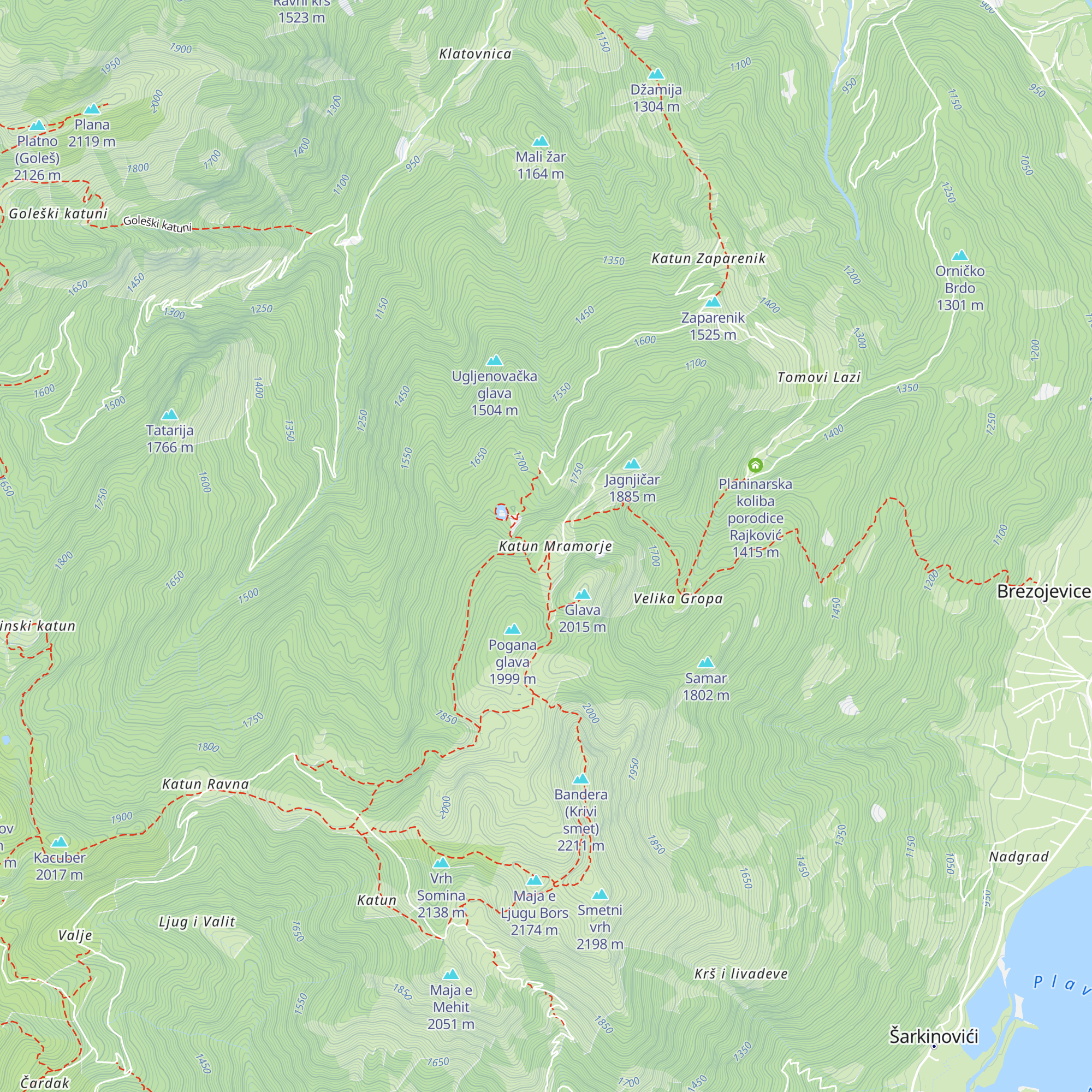 Planinarska koliba map