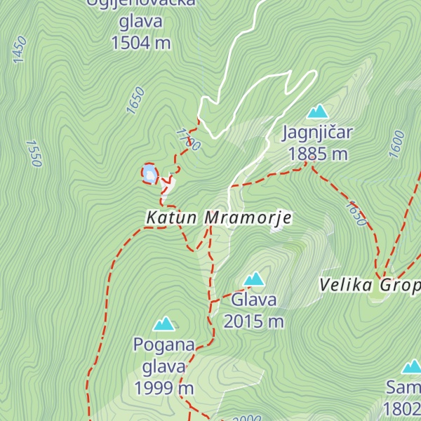 Map of Žižina koliba
