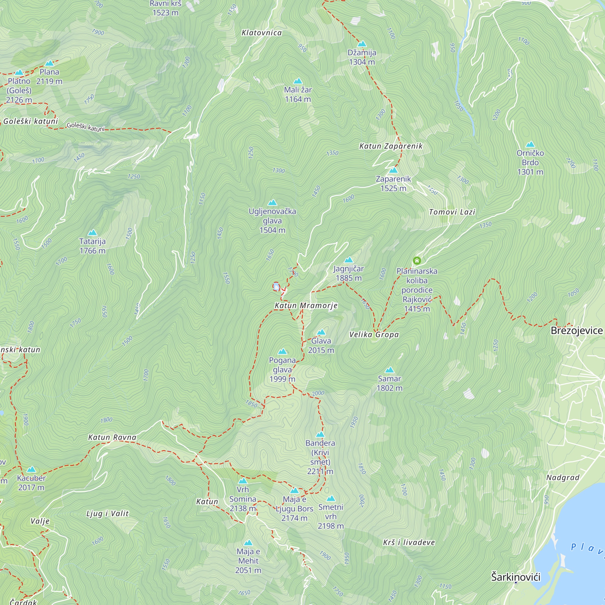 Žižina koliba map