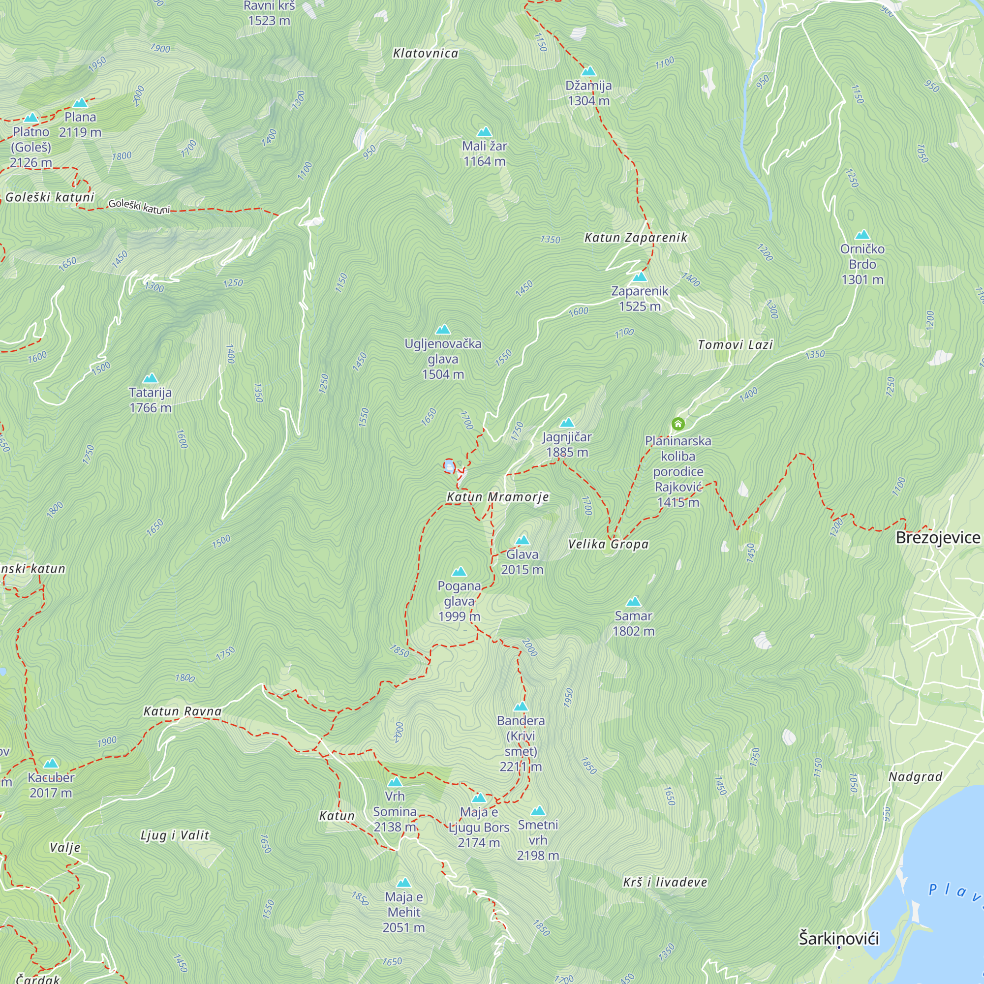Žižina koliba map