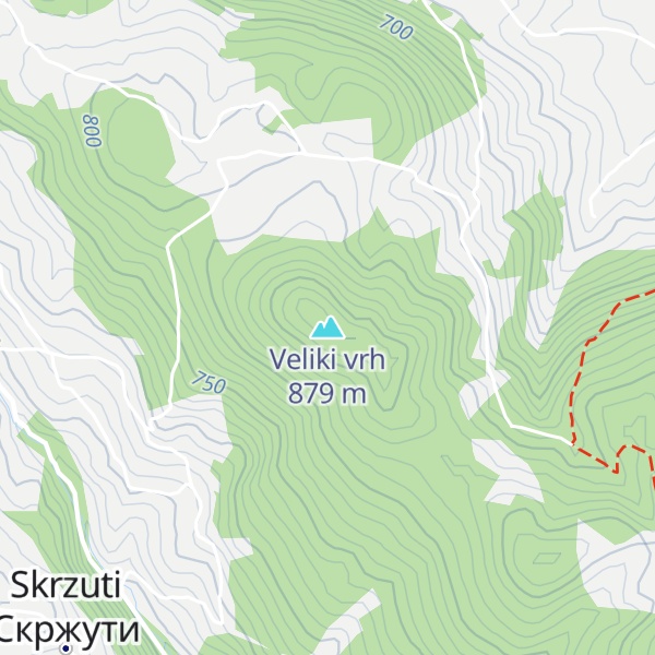 Map of Veliki vrh