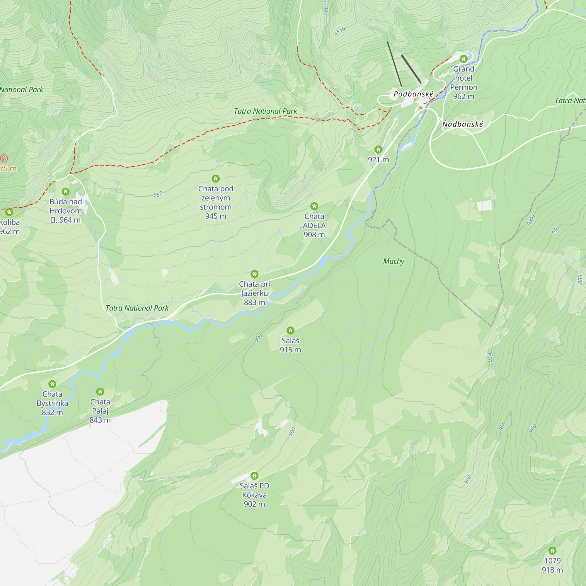 Chata Pod Dlhou - Veľká map