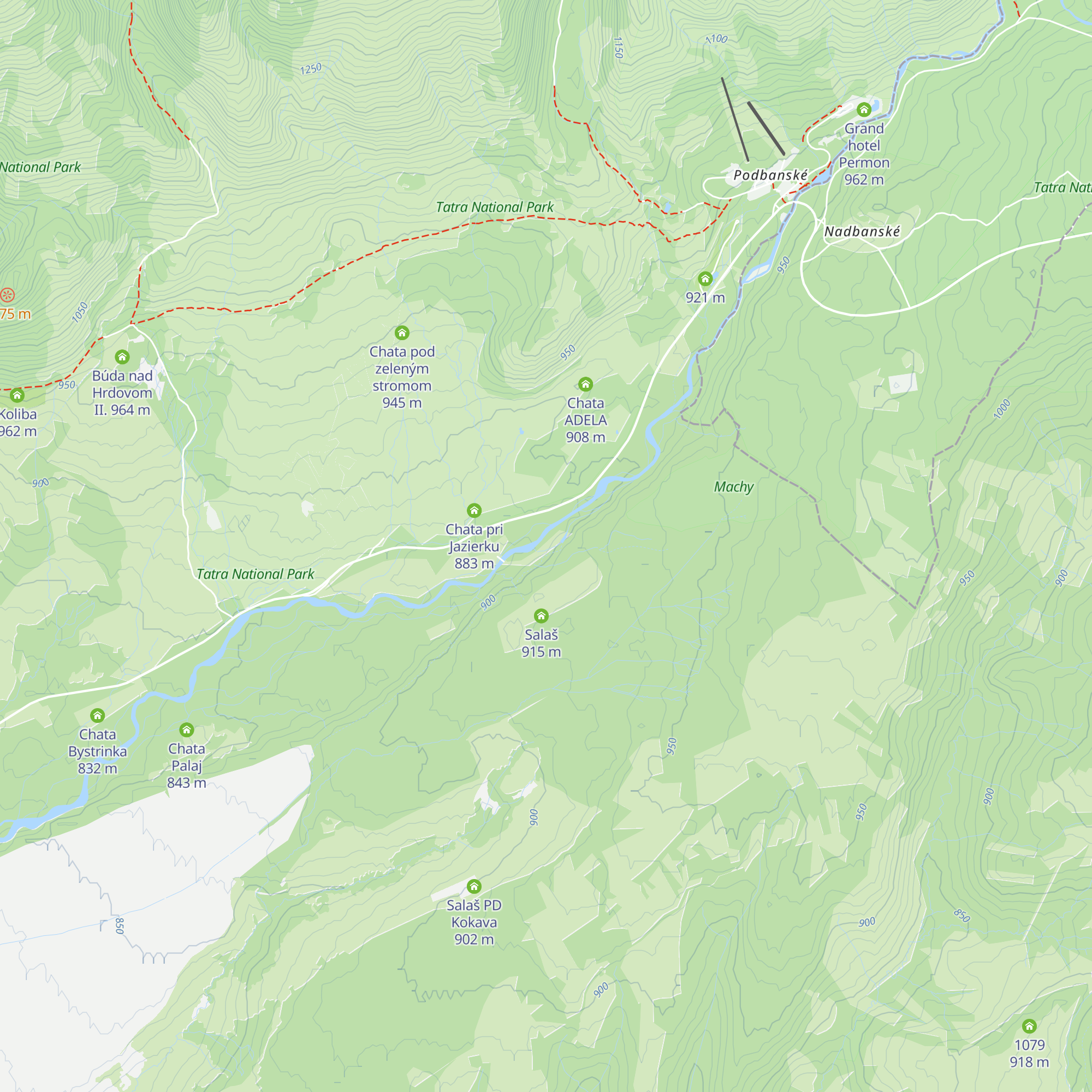 Chata Pod Dlhou - Veľká map