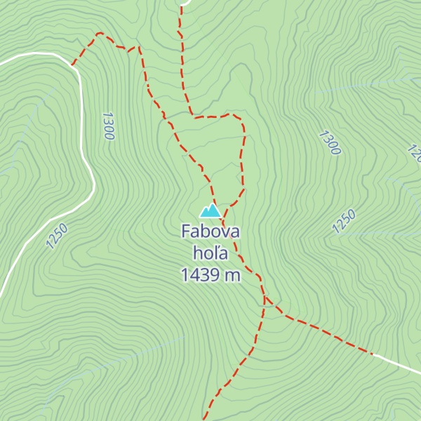 Map of Fabova hoľa