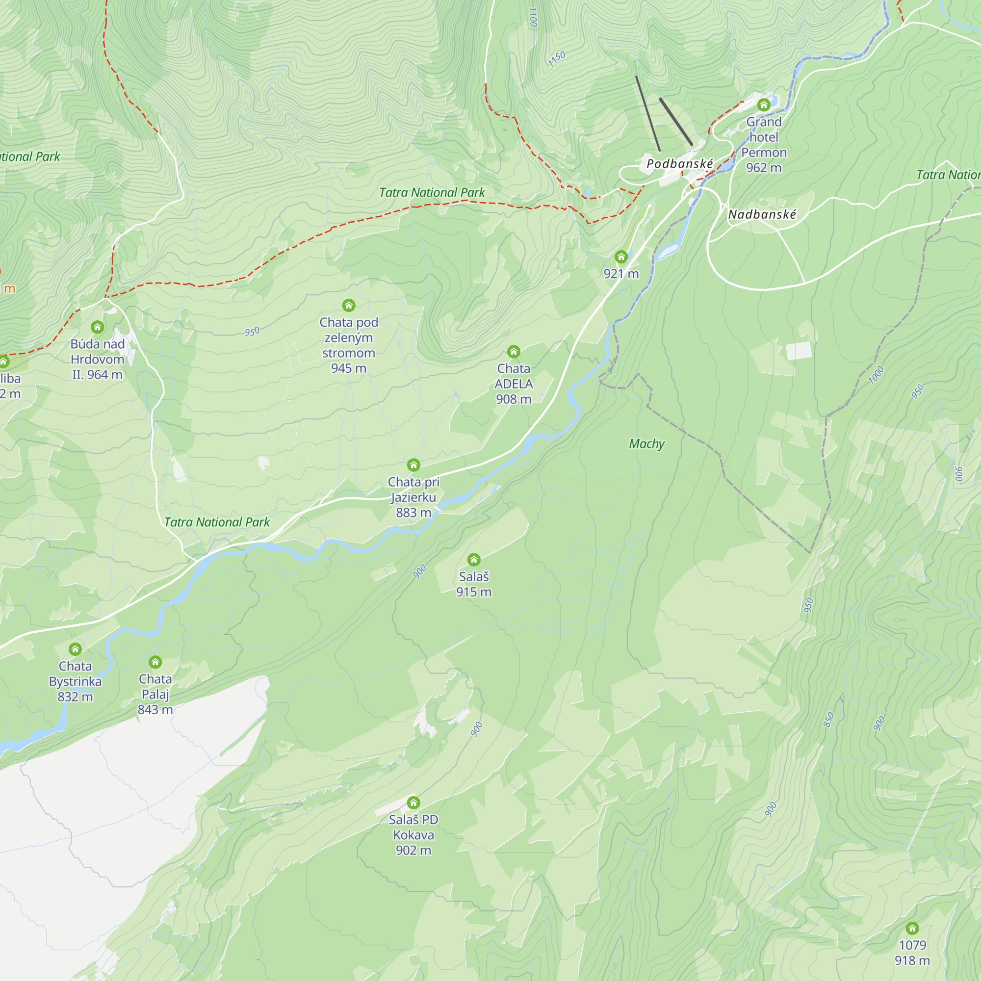 Chata Pod Dlhou - Malá map