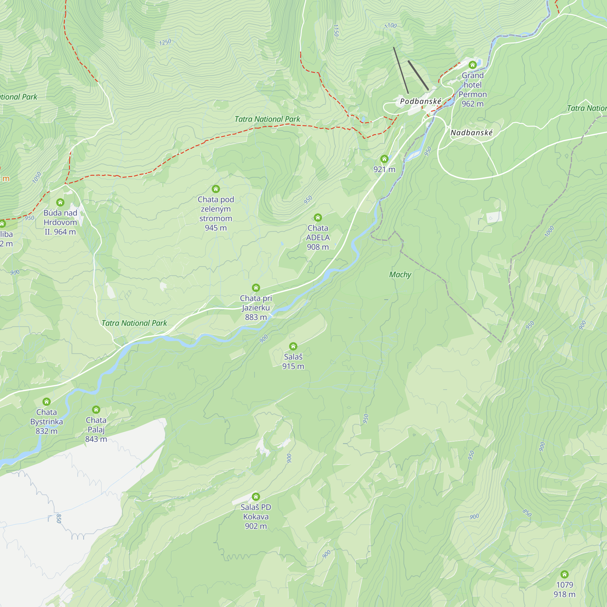Chata Pod Dlhou - Malá map