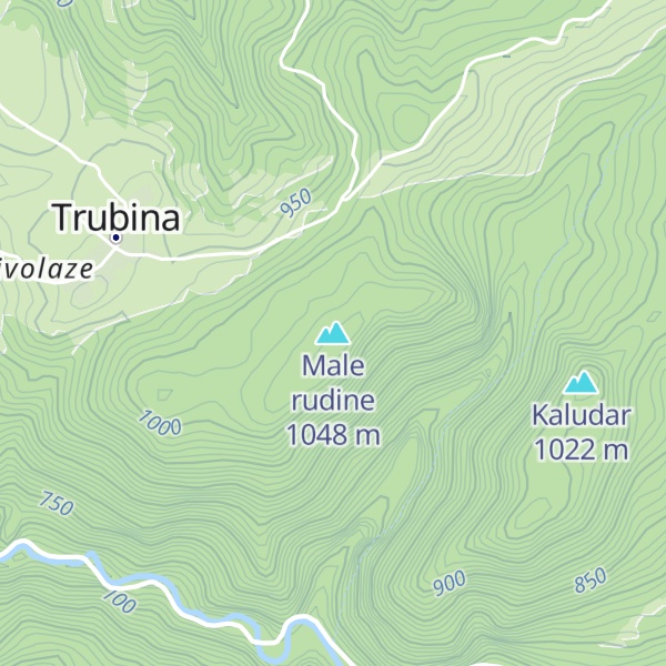 Map of Male rudine
