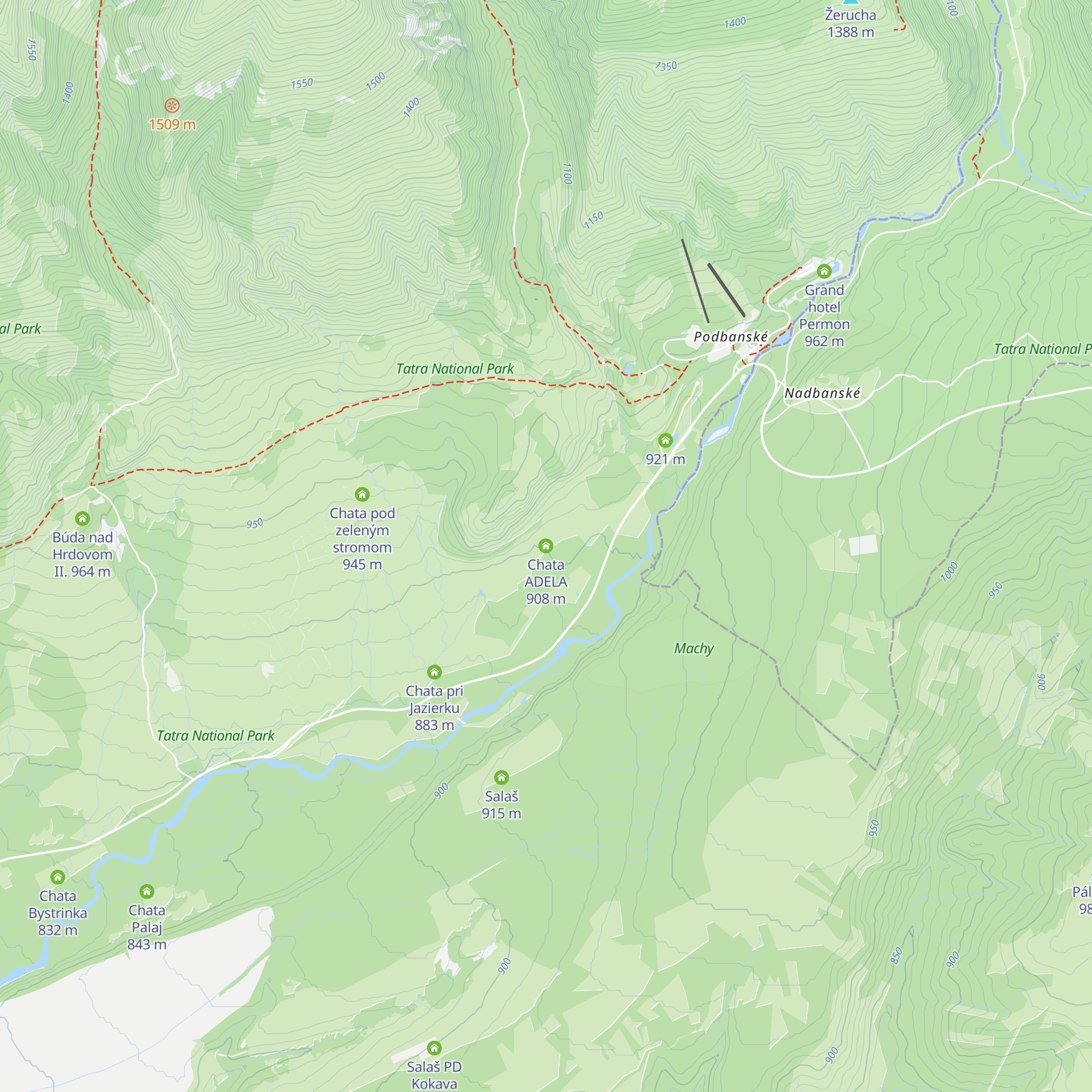 Chata ADELA map