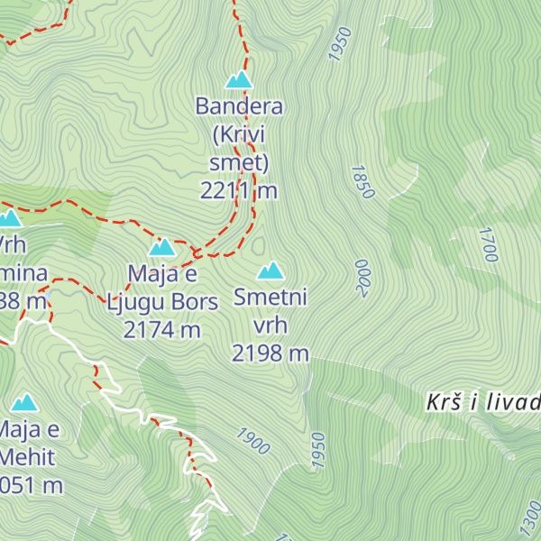 Map of Smetni vrh