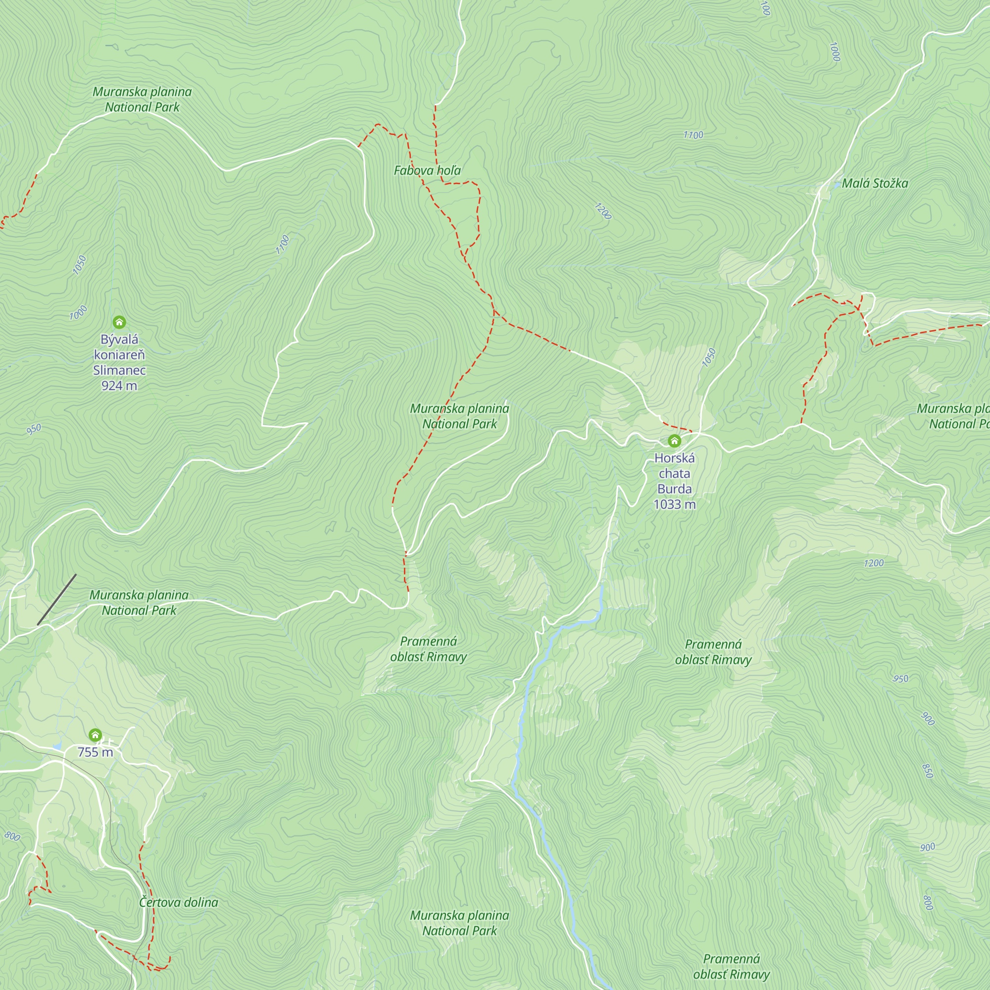 Chata pod Fabovou Hoľou map