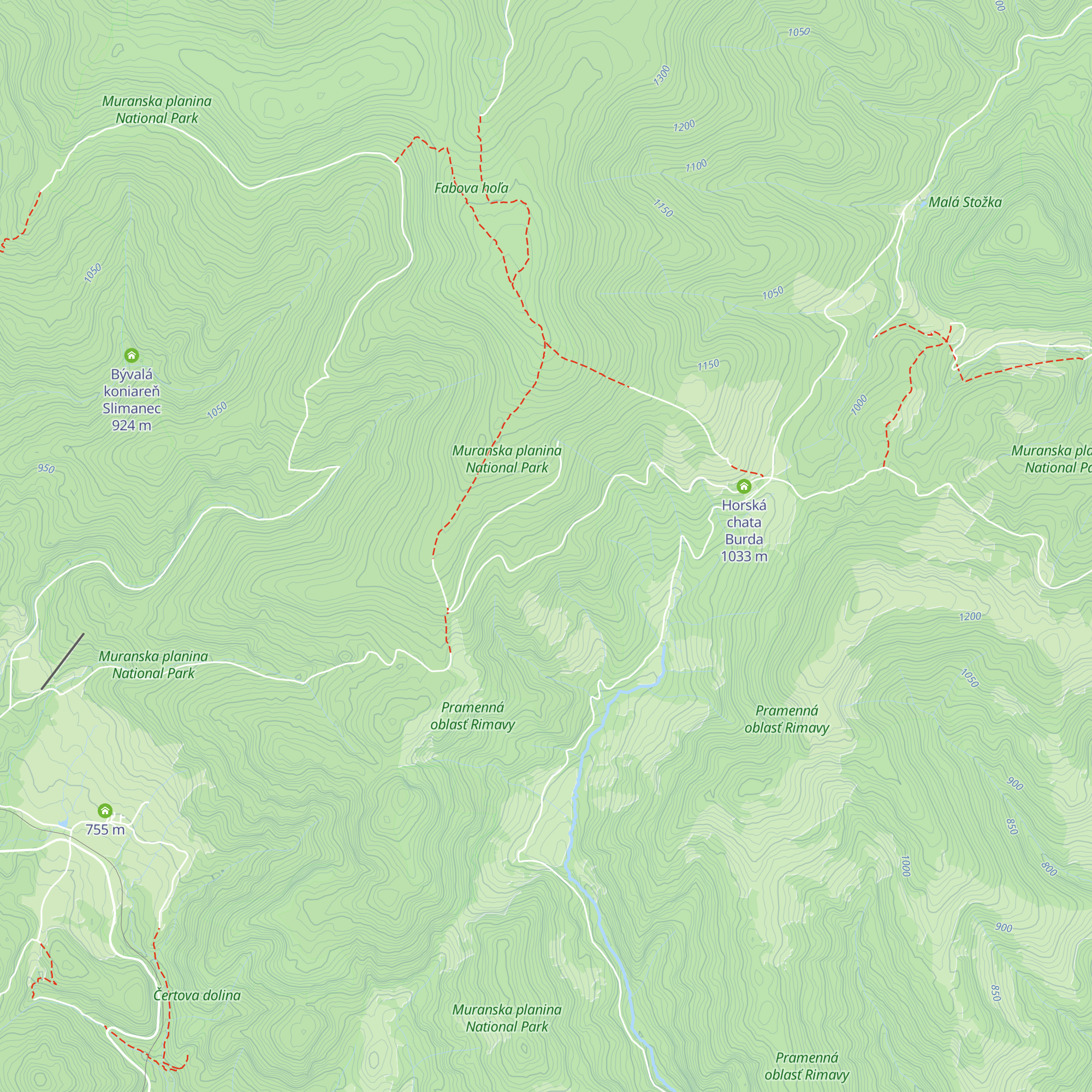 Chata pod Fabovou Hoľou map