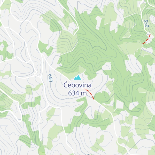 Map of Ćebovina