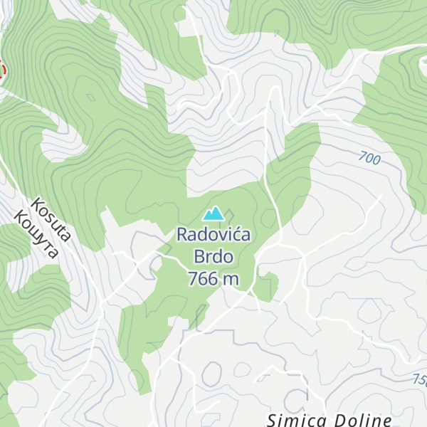 Map of Radovića Brdo
