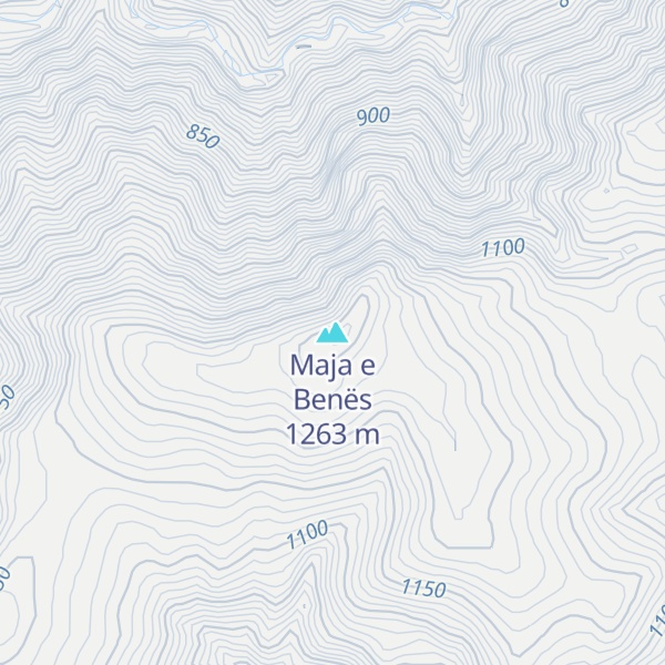 Map of Maja e Benës