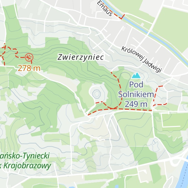 Map of Kopiec Kościuszki