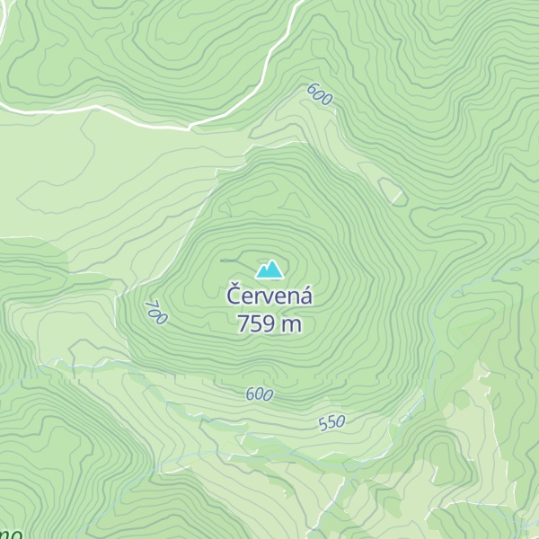 Map of Červená