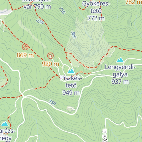 Map of Piszkés-tető