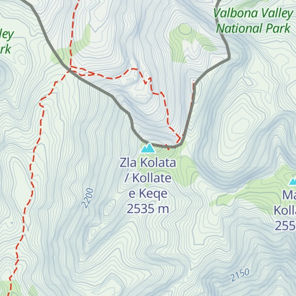 Map of Zla Kolata / Kollate e Keqe