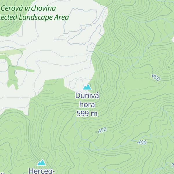 Map of Dunivá hora