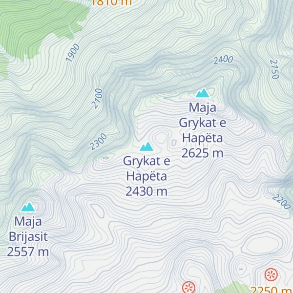 Map of Grykat e Hapëta