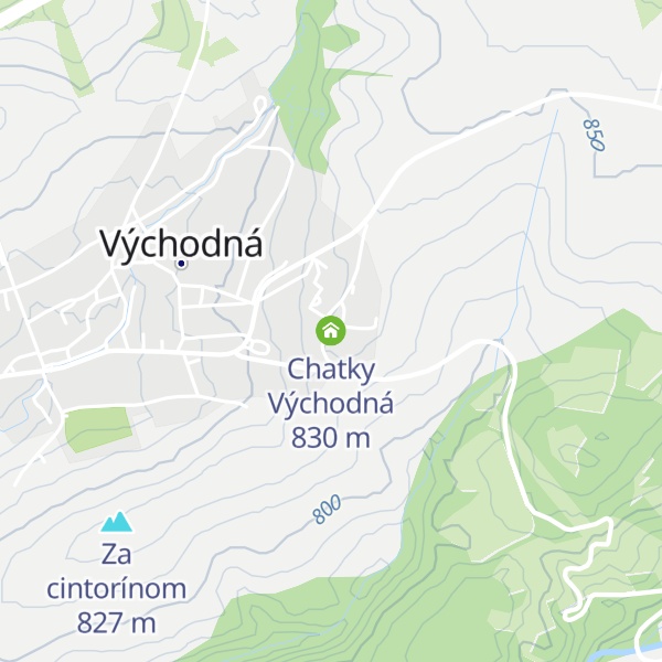 Map of Chatky Východná
