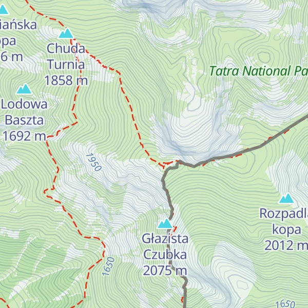 Map of Wysoki Grzbiet