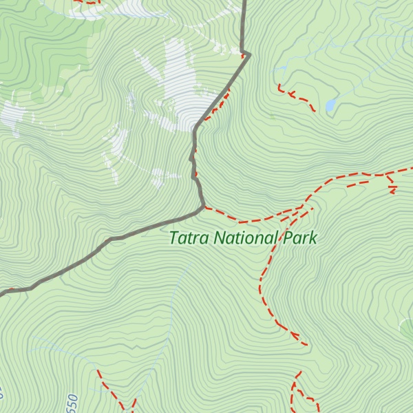 Map of Poľská Tomanová / Tomanowy Wierch Polski