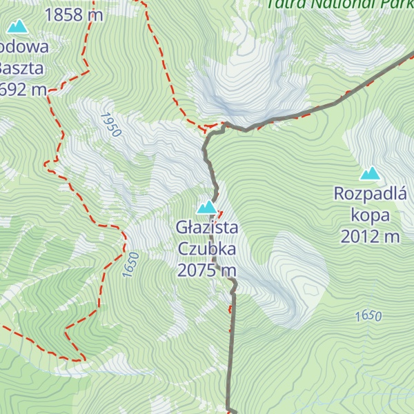 Map of Głazista Czubka