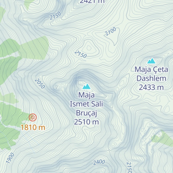 Map of Maja Ismet Sali Bruçaj