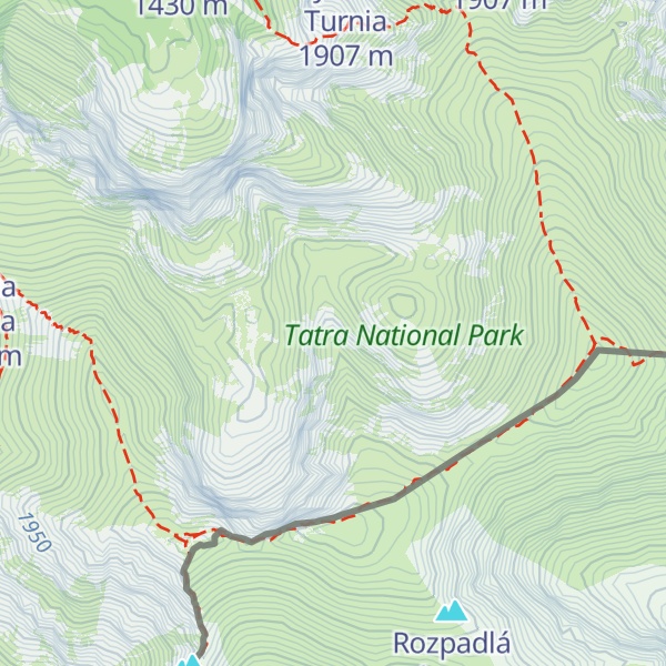 Map of Kozi Grzbiet
