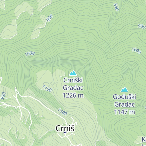 Map of Crniški Gradac