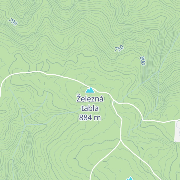 Map of Železná tabla