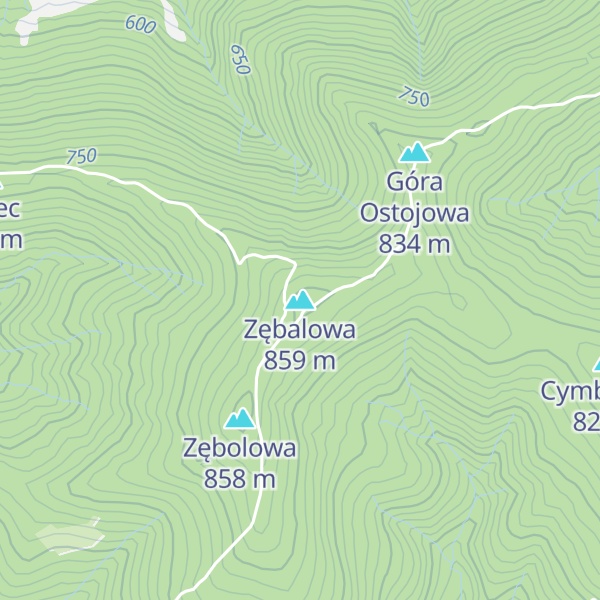 Map of Zębalowa